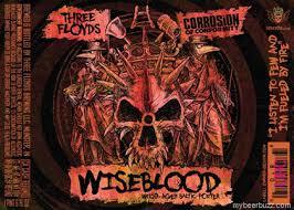 3 Floyds WiseBlood beer Label Full Size