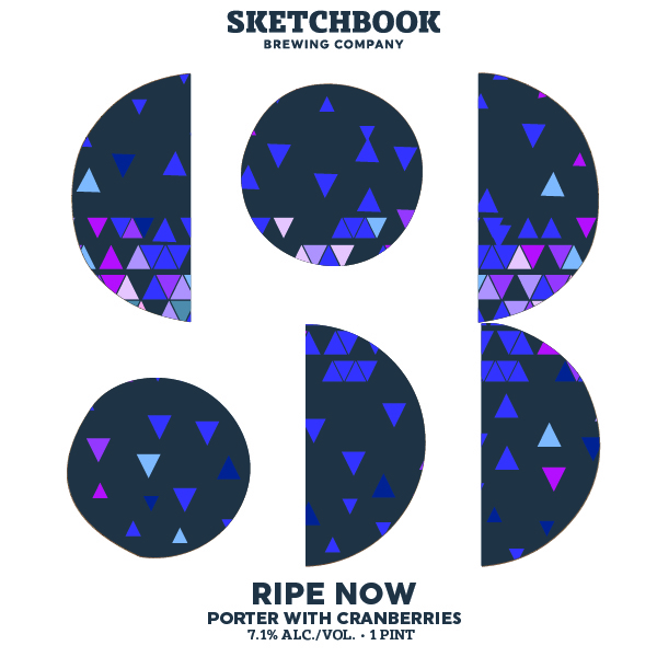Sketchbook Ripe Now with Cranberries beer Label Full Size