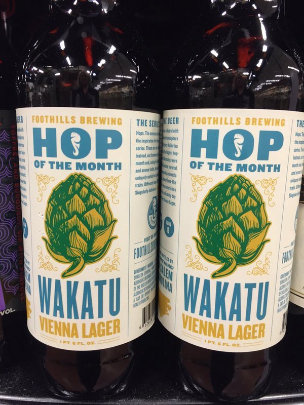 Foothills January Hop Of The Month (Wakatu) beer Label Full Size