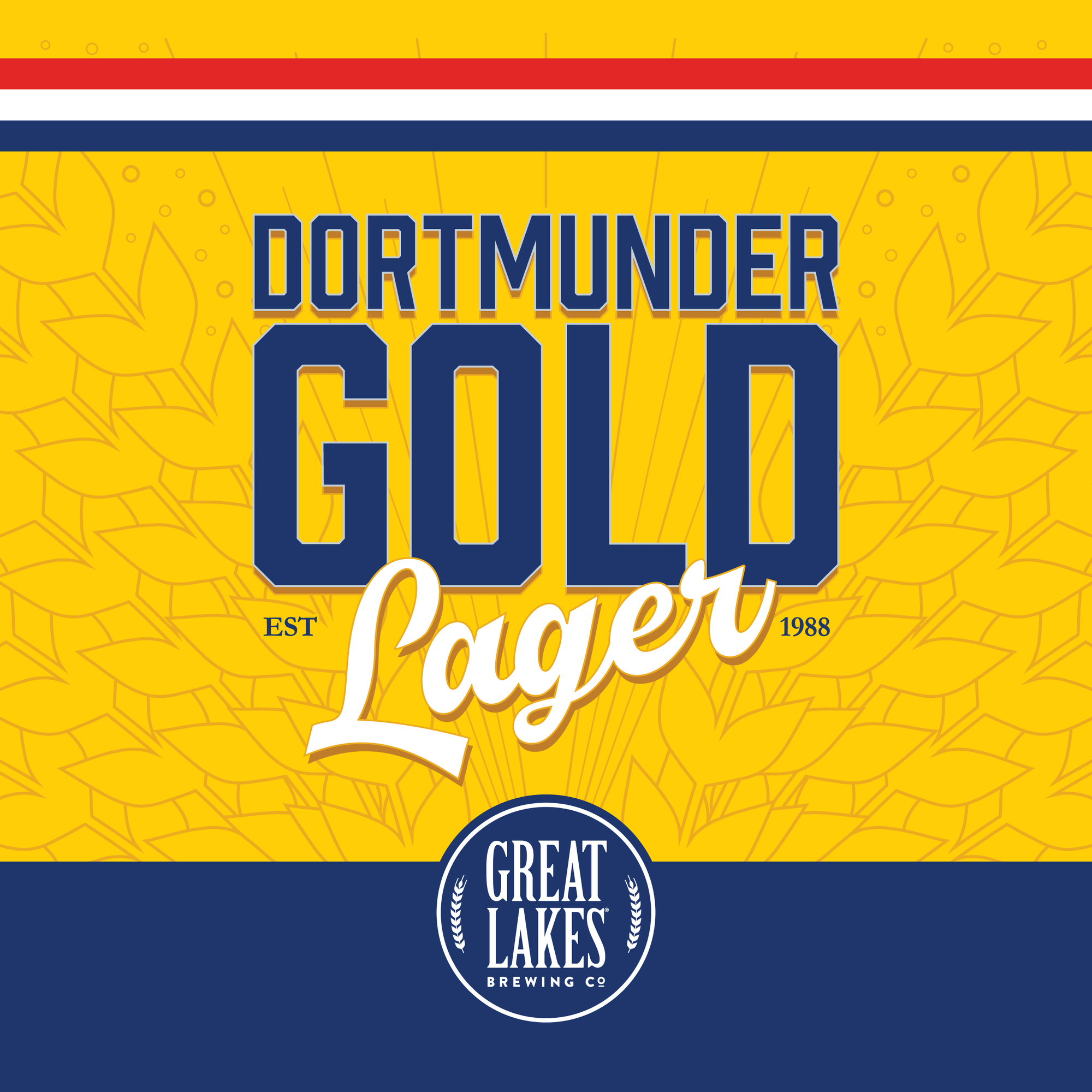 Great Lakes Dortmunder Gold Lager beer Label Full Size