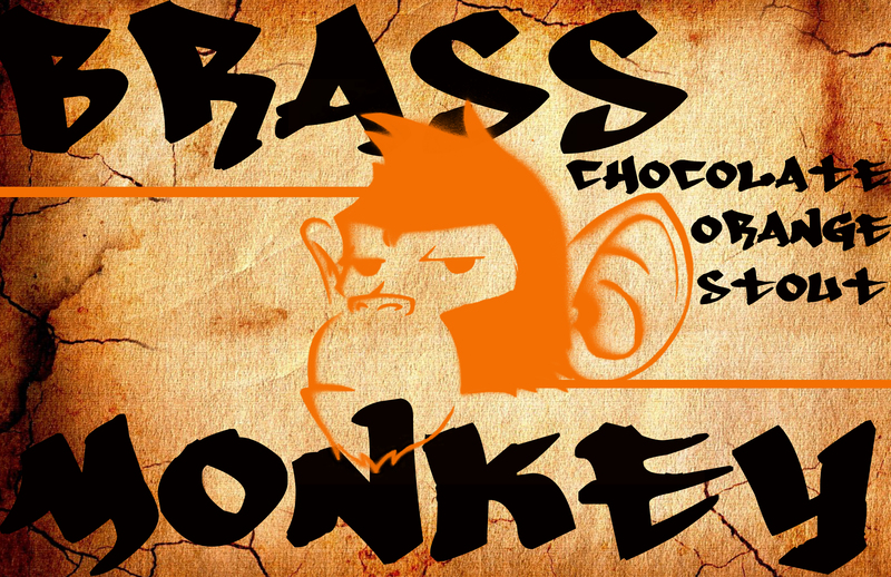 Tractor Brass Monkey beer Label Full Size