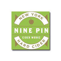 Nine Pin Hopped Peach beer Label Full Size