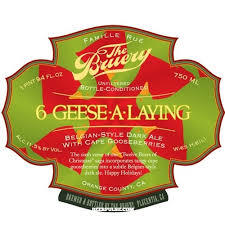Bruery 6 Geese A'Laying 2013 beer Label Full Size