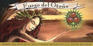 Jolly Pumpkin Reserve Fuego del Otoño beer Label Full Size