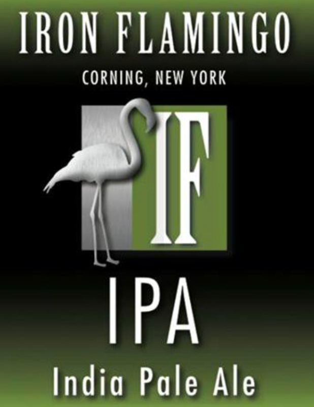 Iron Flamingo IPA beer Label Full Size