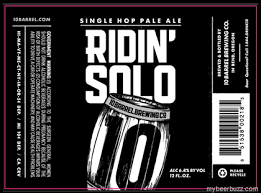 10 Barrel Riding Solo beer Label Full Size