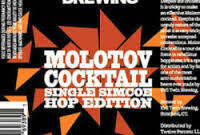 Evil Twin Molotov Cocktail Single Simcoe Hop Edition beer Label Full Size