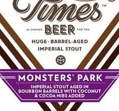 Modern Times Port Barrel Aged Monster's Park beer Label Full Size