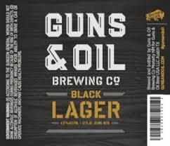 Guns And Oil Black Lager beer Label Full Size