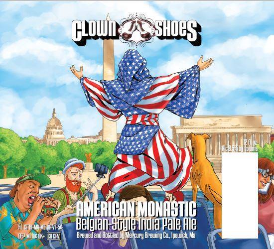 Clown Shoes American Monastic beer Label Full Size