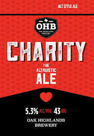 Oak Highlands Charity beer Label Full Size