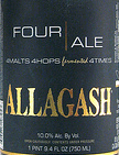 Allagash Four 2010 beer Label Full Size