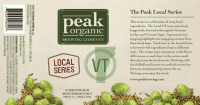 Peak Organic Local Series Vermont beer Label Full Size