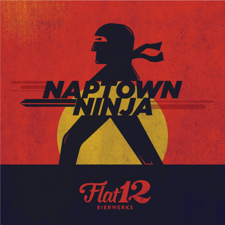 Flat 12 Naptown Ninja beer Label Full Size
