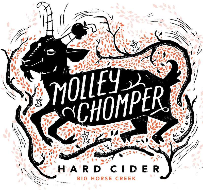Molley Chomper Big Horse Creek beer Label Full Size
