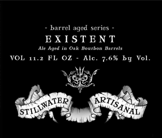 Stillwater Existent Bourbon Barrel Aged beer Label Full Size