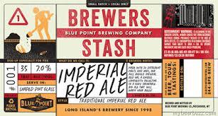 Blue Point Brewer's Stash Imperial Red beer Label Full Size