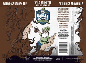 Barley John's Wild Brunette Wild Rice Brown Ale beer Label Full Size