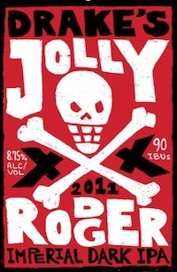 Drake's Jolly Rodger 2011 beer Label Full Size