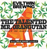 Evil Twin The Talented Mr. Orangutan Orange beer Label Full Size