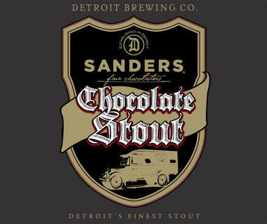 Detroit Sanders Chocolate beer Label Full Size