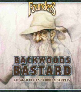 Founders Backwoods Bastard 2015 Barrel Aged beer Label Full Size