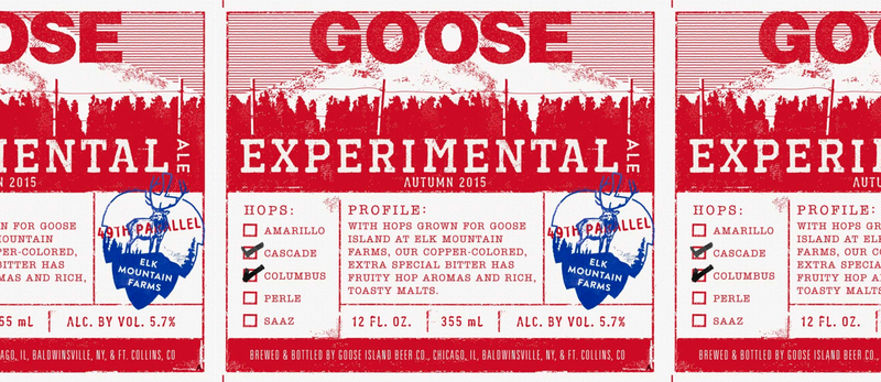 Goose Island Experimental Brown Ale beer Label Full Size