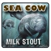 Saltwater Hazelnut Coffee Sea Cow beer Label Full Size