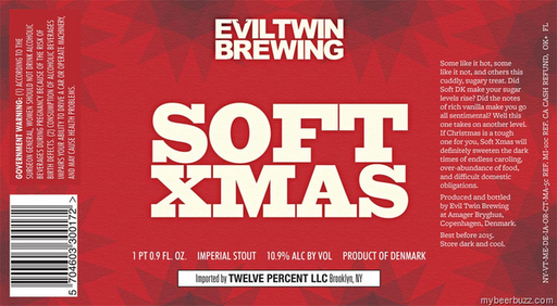 Evil Twin Soft Xmas beer Label Full Size