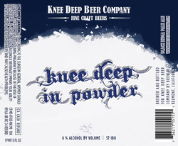 Knee Deep In Powder beer Label Full Size