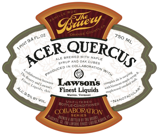 Bruery Acer Quercus beer Label Full Size