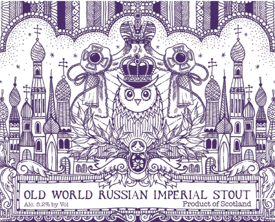 BrewDog Old World Russian Imperial Stout beer Label Full Size