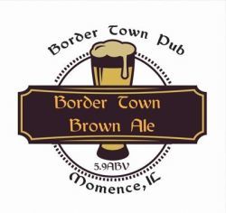 Border Town Brown beer Label Full Size