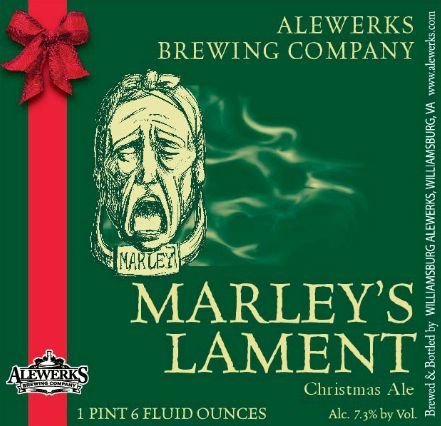 AleWerks Marley's Lament beer Label Full Size
