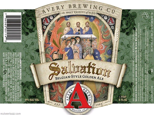 Avery Salvation 2010 beer Label Full Size