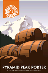 Aspen Pyramid Peak Porter beer Label Full Size