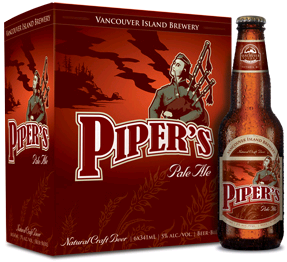 Vancouver Island Piper's beer Label Full Size