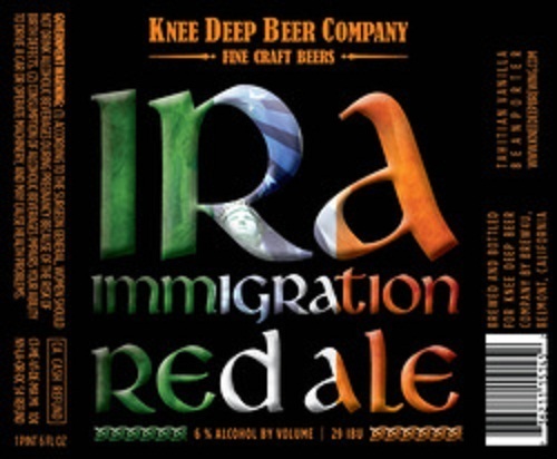 Knee Deep Immigration Red beer Label Full Size