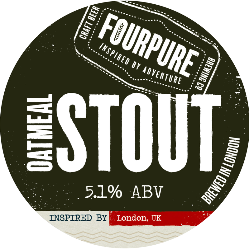 Fourpure Oatmeal Stout beer Label Full Size