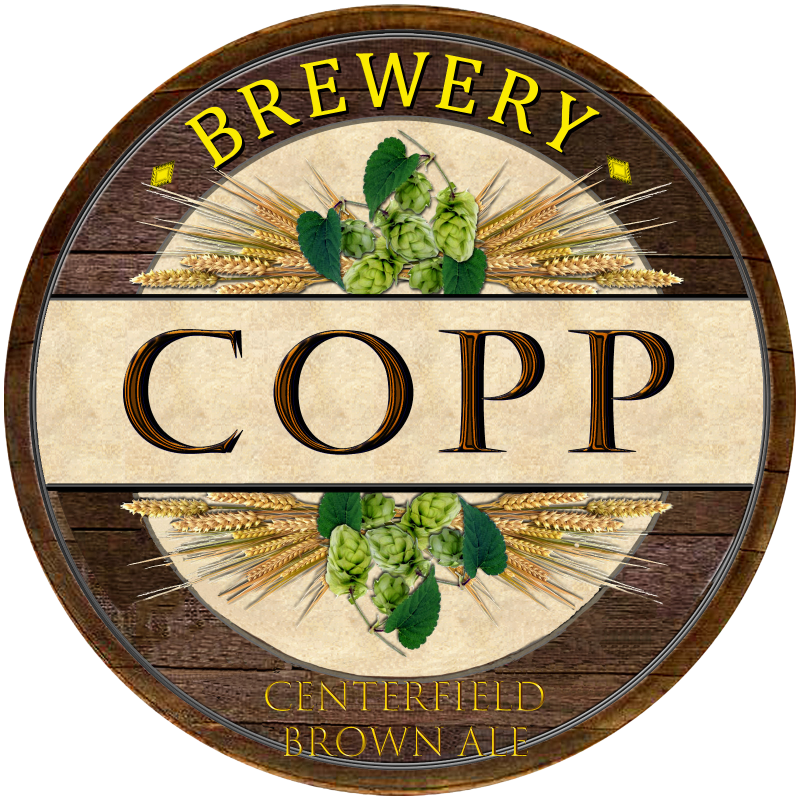 Copp Centerfield Brown beer Label Full Size