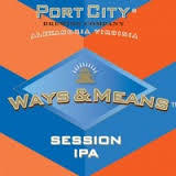 Port City Ways & Means Session IPA beer Label Full Size
