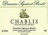 Seguinot Bordet Chablis wine