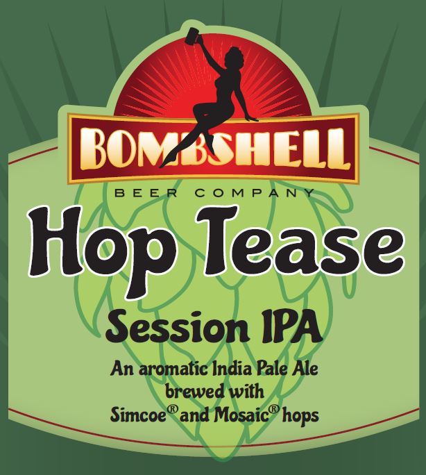 Bombshell Hop Tease beer Label Full Size