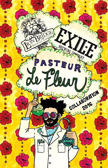 Exile/Lion Bridge Pasteur Le Fleur beer Label Full Size