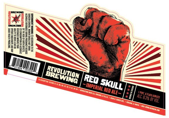 Revolution Red Skull beer Label Full Size