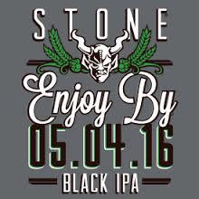 Stone Enjoy By 05.04.16 Black IPA beer Label Full Size