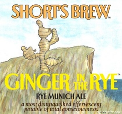 Short's Ginger In The Rye beer Label Full Size