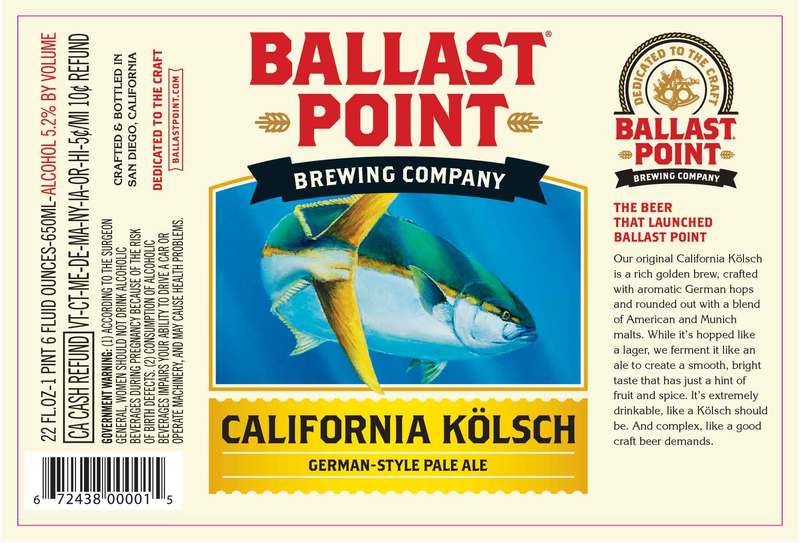 Photo of Ballast Point California Kölsch beer Label