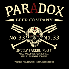Paradox Skully Barrel No. 33 beer Label Full Size