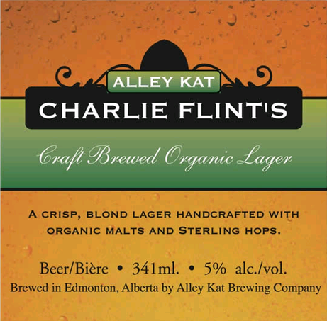 Alley Kat Charlie Flint's beer Label Full Size